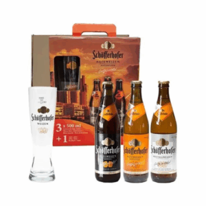 Schöfferhofer Estuche Cartón x3 unidades 500ml +1 Vaso