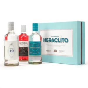 Estuche Gin Heraclito 40 Botanicos X3
