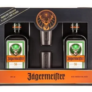 Estuche Jagermeister X2 + 2 Vasos