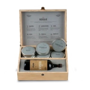 Estuche Madera Bosque Botanicos X6