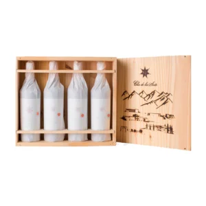Estuche Madera Clos De Los Siete X4 Botellas Cata Vertical
