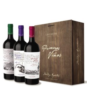 Estuche Madera Lagarde Primeras Viñas X 3 Botellas