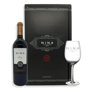 Estuche Nina Petit Verdot + Copa