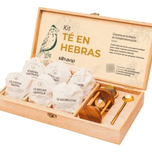 Caja de Madera Té En Hebras Con Reloj de Arena Silvano
