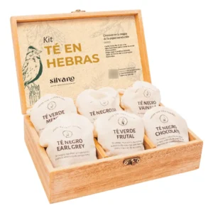 Caja de Madera Té En Hebras x6