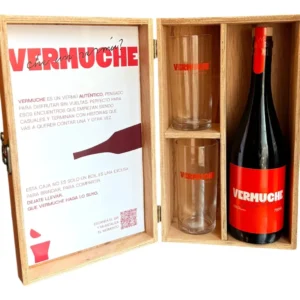 Estuche de Madera Vermuche + 2 Vasos